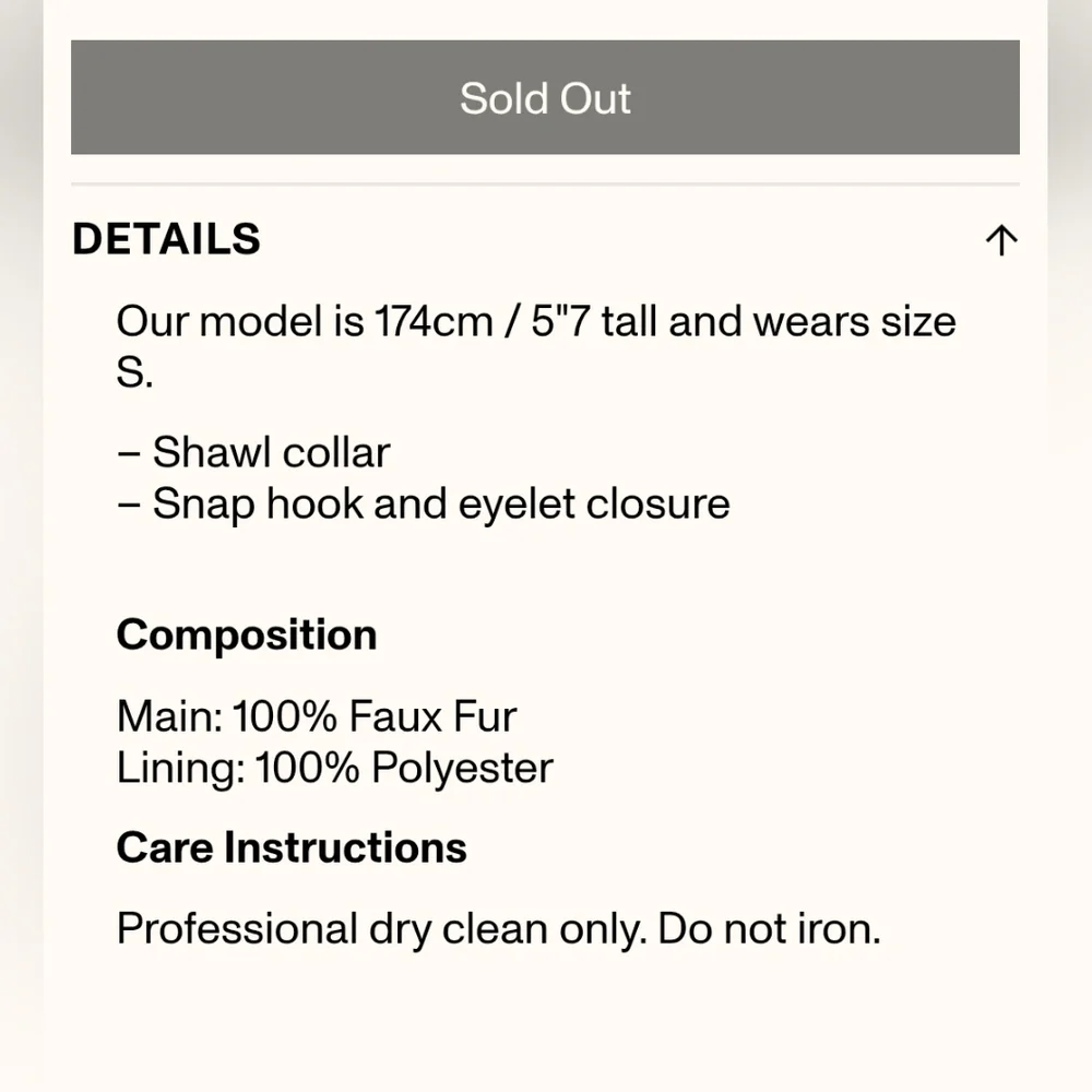 ✅ Unreal Fur Elixir Coat, Gray-Natural (S)